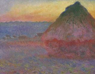 Meule de foin au soleil